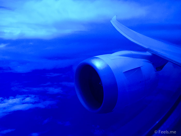 United UA2 SIN SFO: Playing with Dreamliner's window setting