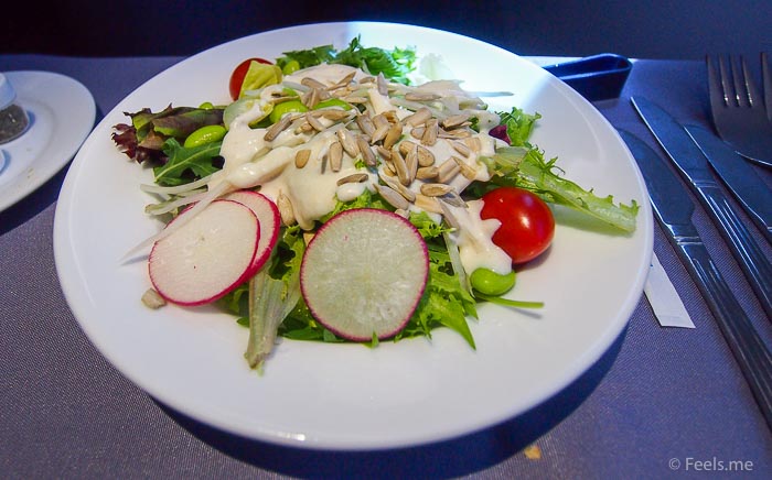 United UA2 SIN SFO: Caesar Salad