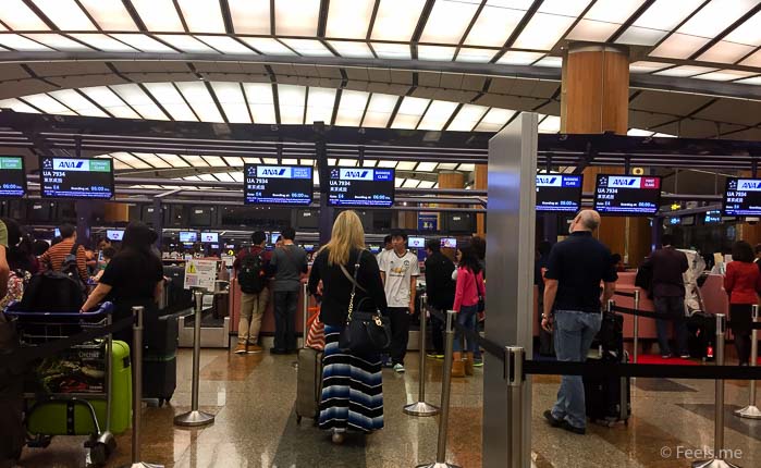 ANA: SIN NRT Premium Economy Checkin in at Singapore Changi's Terminal 2