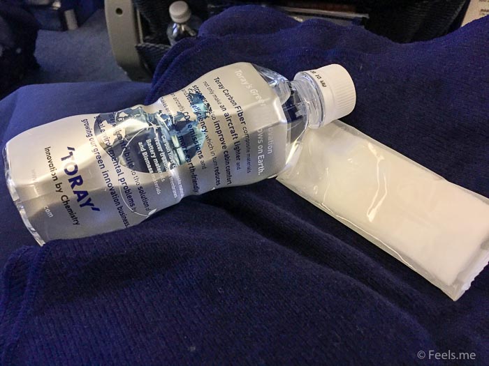 ANA: SIN NRT Premium Economy A bottle of water