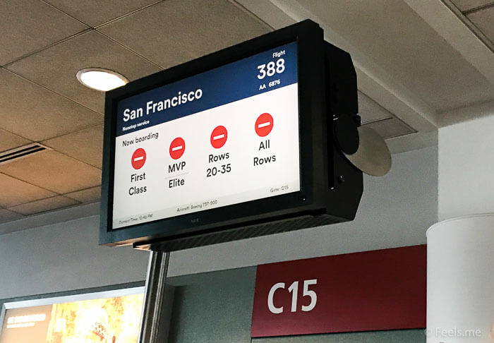 AS SEA SFO Economy Class AS388 Boarding gate
