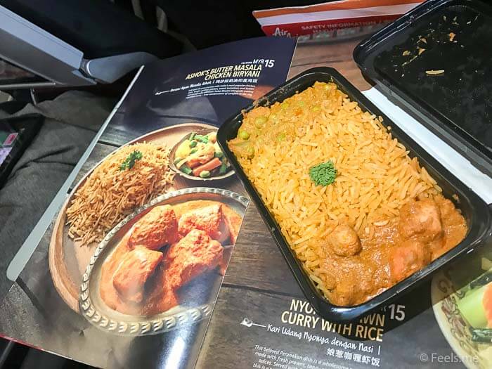Air Asia SIN BKI Review Butter Masala Chicken Briyani