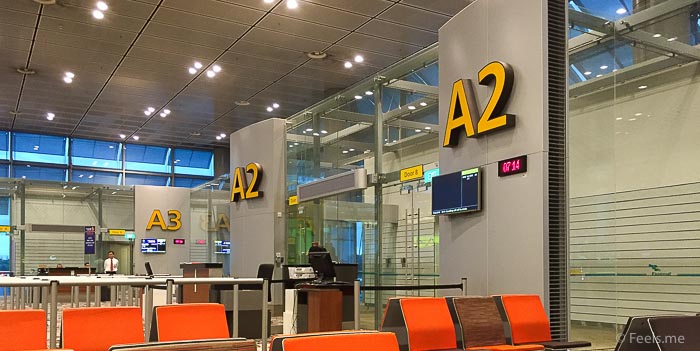SQ SIN CAN Economy Class Waiting lounge A