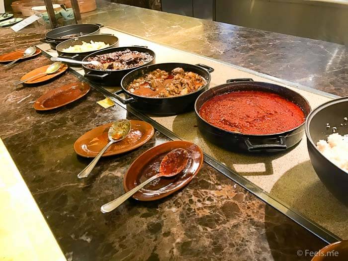 Hyatt Regency Kinabalu Breakfast Curry and Beef Rendang and Curry